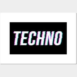 rave clothing - Techno - Glitch Posters and Art